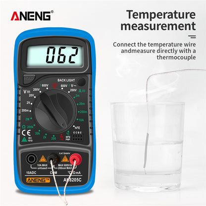 AN8205C Digital Multimeter AC/DC Ammeter Volt Ohm Tester Meter