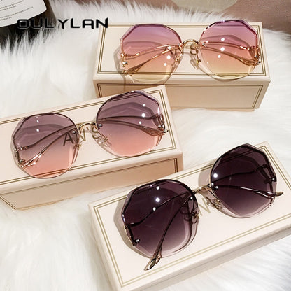 Fashion Tea Gradient Sunglasses Women