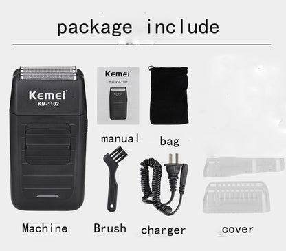 Kemei KM-1102 Rechargeable Cordless Shaver for Men