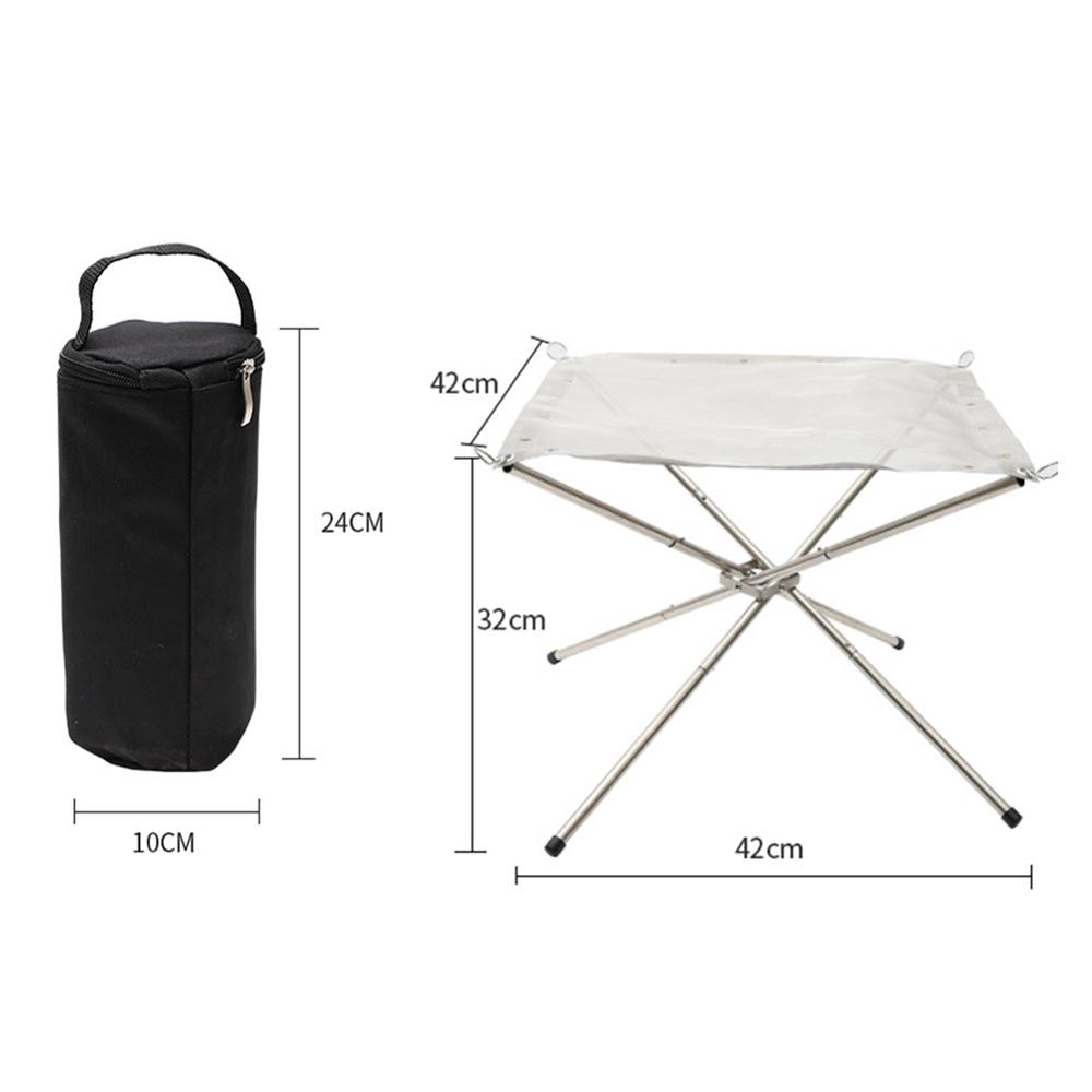 Portable Outdoor Fire Pit Stainless Steel Camping Wood Stove