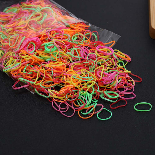 200 pieces bag Mixed Colorful Rubber Bands Girls Pet