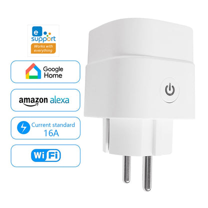 CBE WiFi Smart Plug Sockets 16A EU Plug Tuya Smart Life
