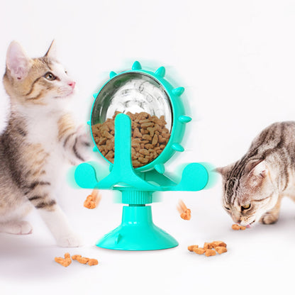 Treat Leaking Cat Interactive Rotatable Wheel Toy