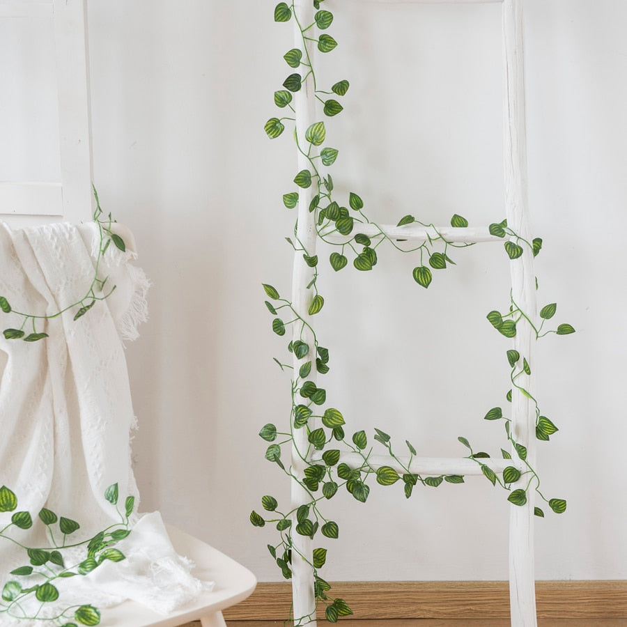 Artificial Hanging Christmas Garland Plants Vine Leaves