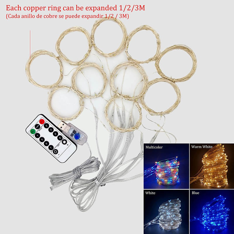 Curtain Fairy Lights Navidad LED Garland Decoration