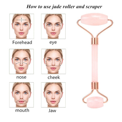 Facial Massager Roller Slimming  Jade Scraping Mask Brush Three-piece Set