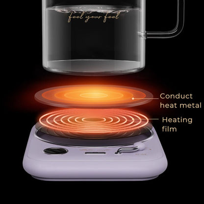 Retro Coffee Cup Warmer with Timer Coffee Mug