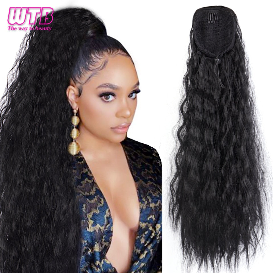 Beauty WTB Long Afro Kinky Curly Ponytail for Women