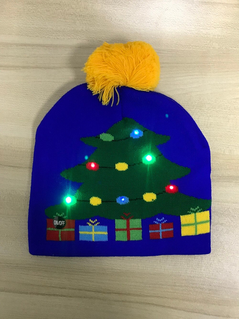 New Year LED Knitted Christmas Hat Beanie