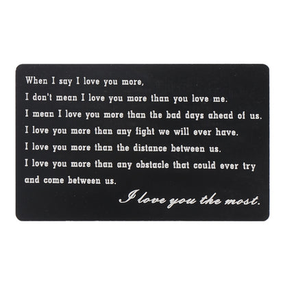 Mini Love Note Boyfriend Gifts Engraved Wallet