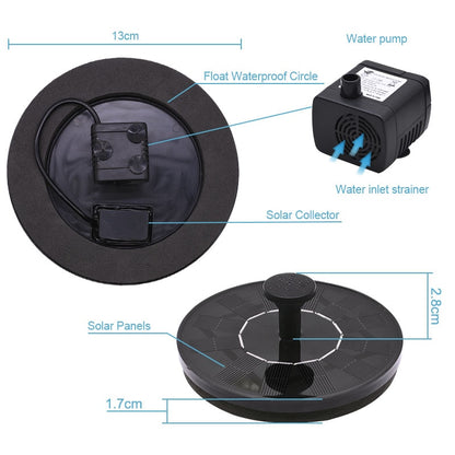 Mini Solar Water Fountain Pool Pond Waterfall Fountain Garden