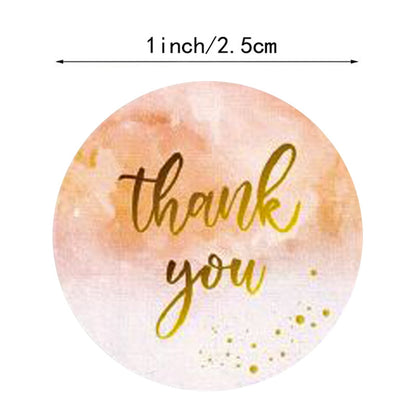 Colorful round quote thank you sticker seal label paper roll