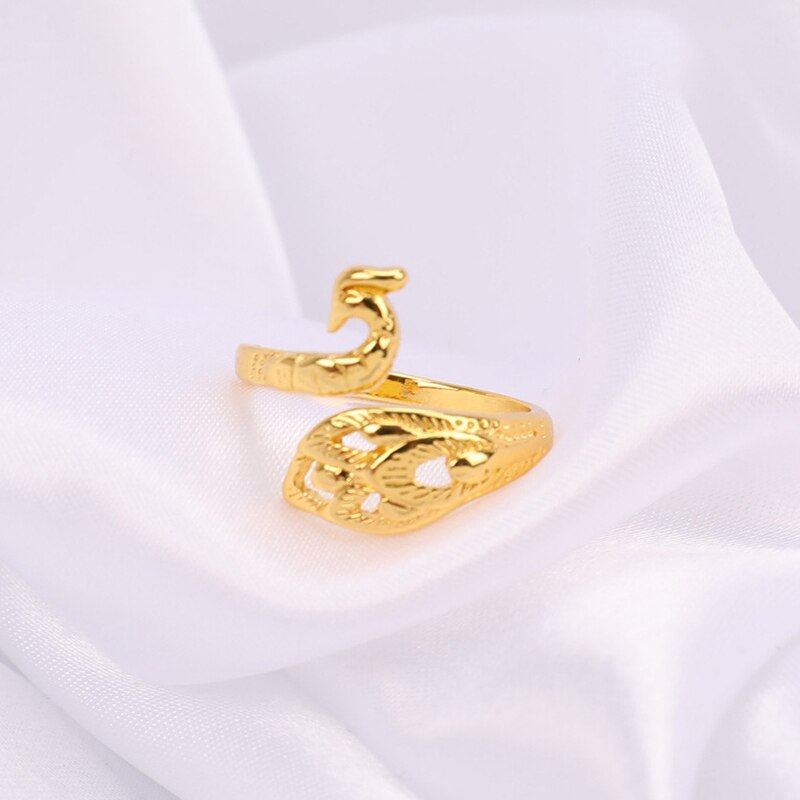 1piece Creative Peacock Shape Knitted Rings