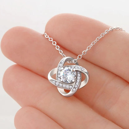 Love Knot Sterling Silver Necklace Eternal Love Heart
