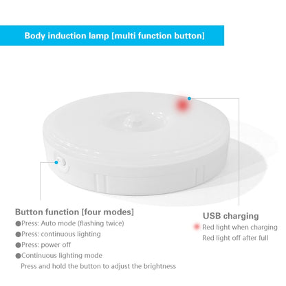 PIR Motion Sensor LED Night Light USB Dimmable Night Lamp