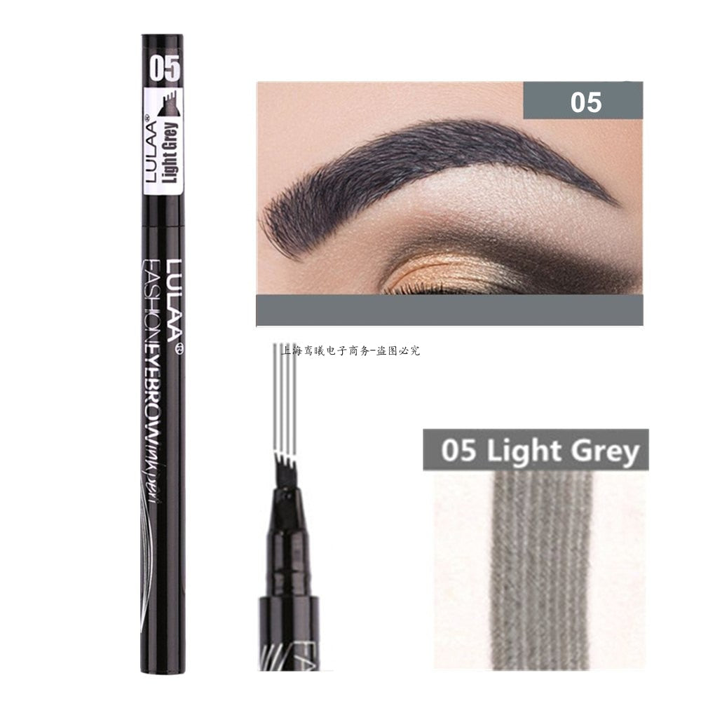 Beauty 5 Colors Eyebrow Pen Waterproof 4 Fork Tip Eyebrow Tattoo Pencil