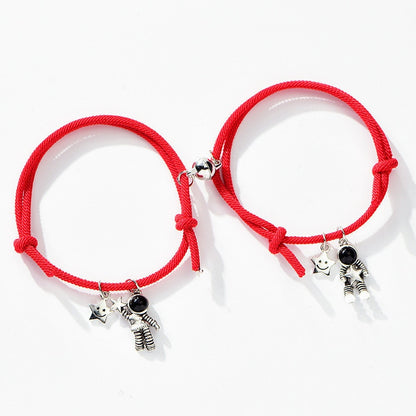2pieces Couple Magnet Attract Each Other Creative  Bracelet