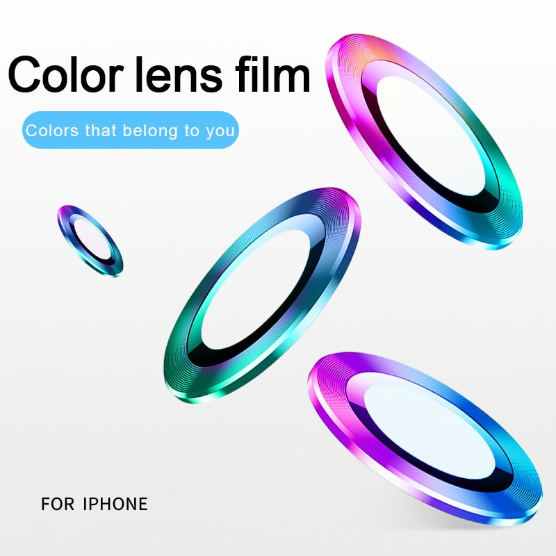 Back metal Camera Lens Tempered Glass Film Protector