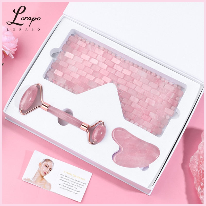 Beauty Natural Jade Eye Mask Rose Quartz Jade Eye Mask Facial Massager