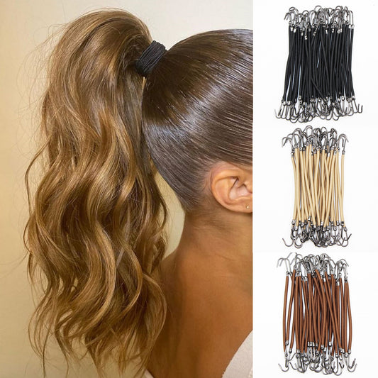 Ponytail Rubber Elastic Hook Hair Bands For Women
