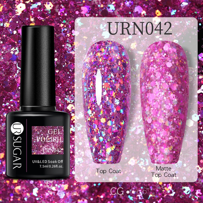 Beauty Glitter Gel Nail Polish Sparkly Sequins UV LED