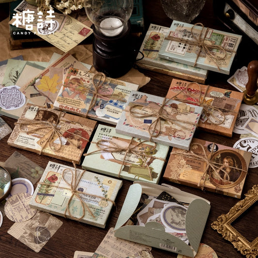 Kawaii Stationery Stickers Retro Memory Room Series