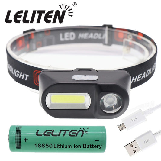 Portable mini LED Headlamp USB Camping Head lamp