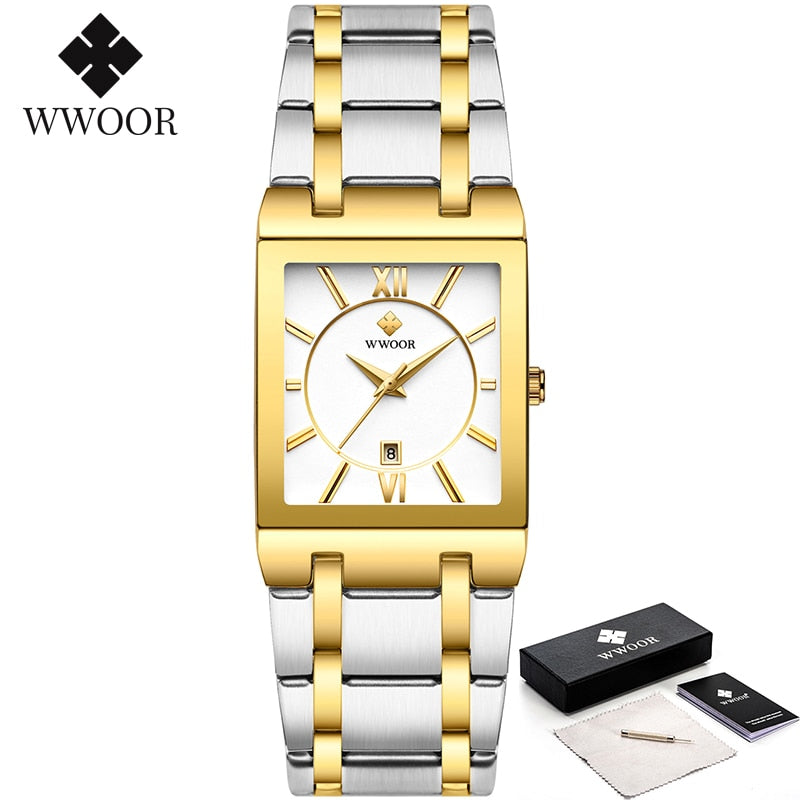 Gold Watch Men Square Mens Watches