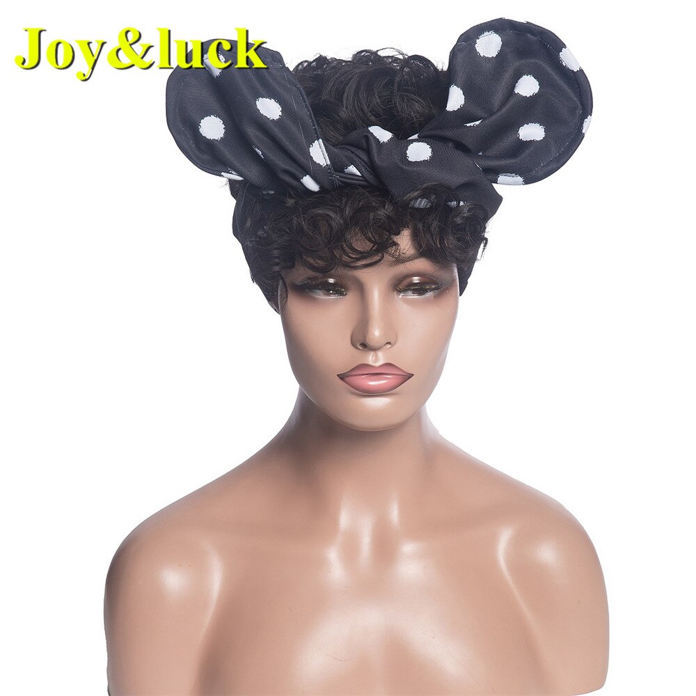 Beauty Synthetic  Headband Wig African Women Turban Wig