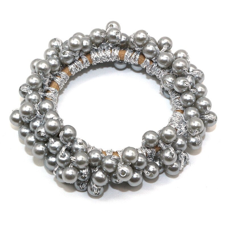 Woman Big Pearl Hair Ties Fashion Korean Style