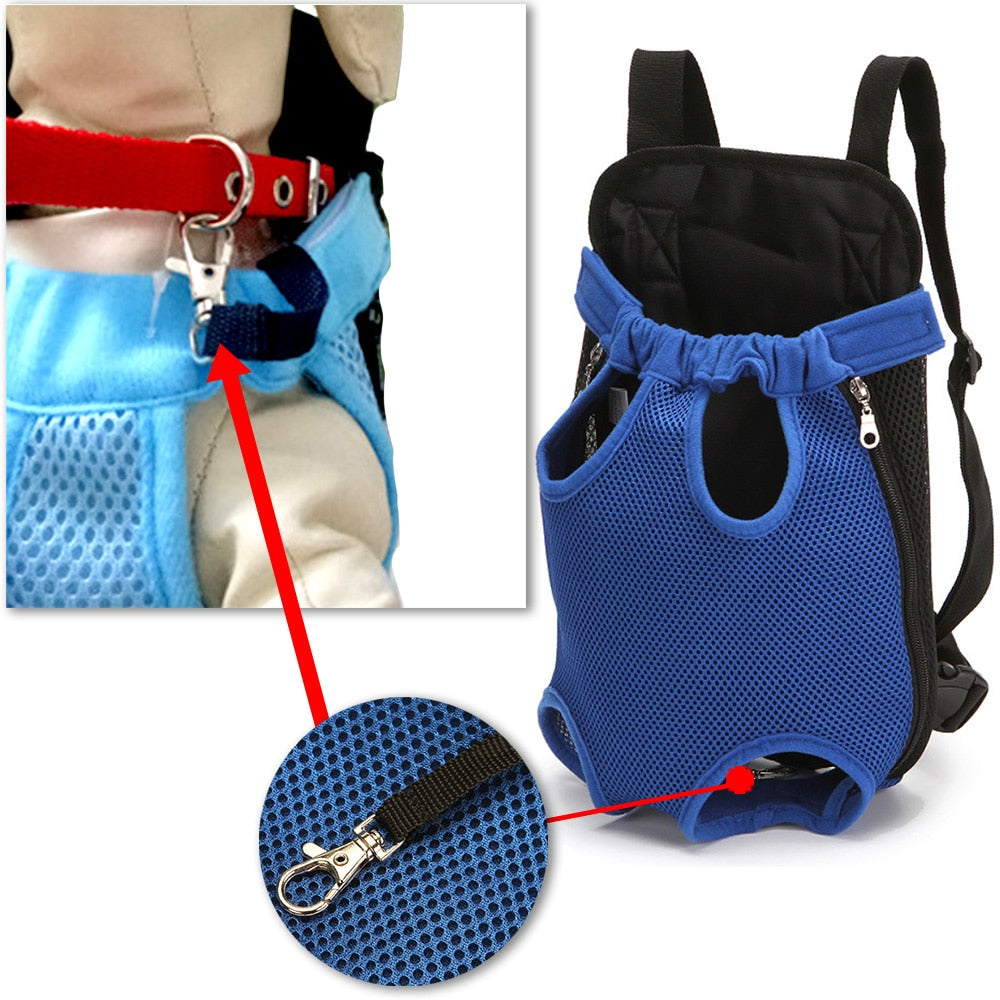 Mesh Dog Carriers Bag Outdoor Travel Backpack
