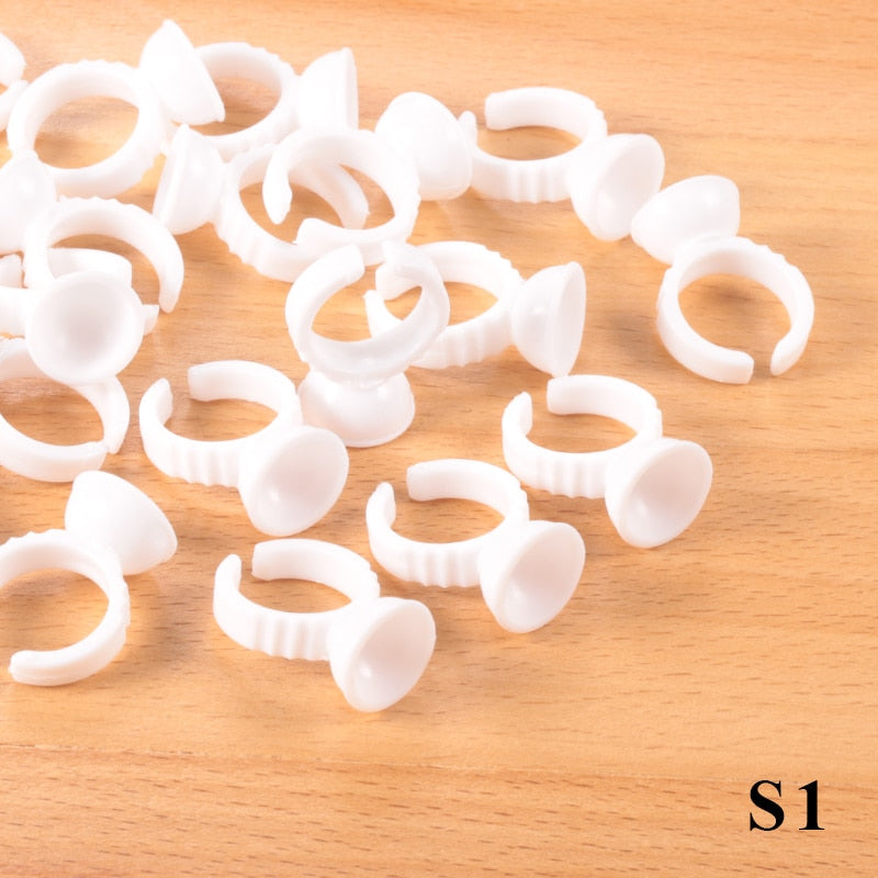 Beauty Disposable Eyelash Extension Glue Rings