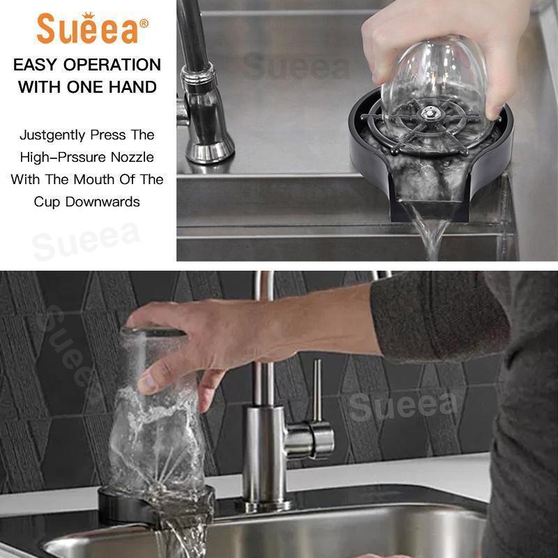 Faucet Glass Rinse for Kitchen Sink Automatic Cup Washer