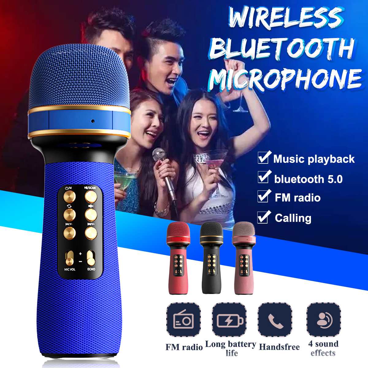 Wireless Bluetooth Microphone Karaoke FM Radio – Alert Trendy