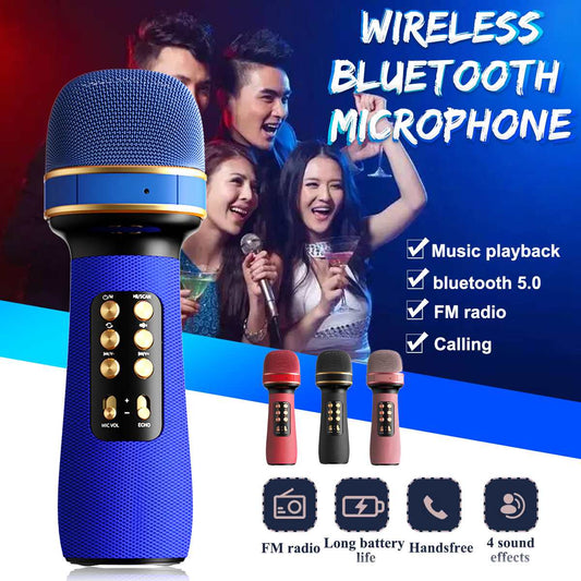 Wireless Bluetooth Microphone Karaoke FM Radio