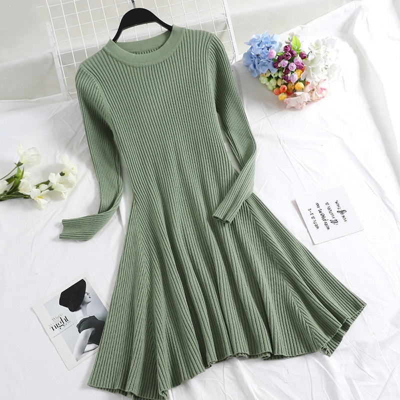 Women Long Sleeve Sweater Dress Women's