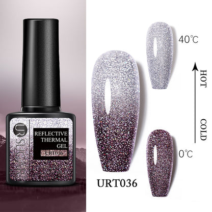 Beauty Thermal Ultra-thin Glitter 3 Colors Soak Off Nail Art Gel