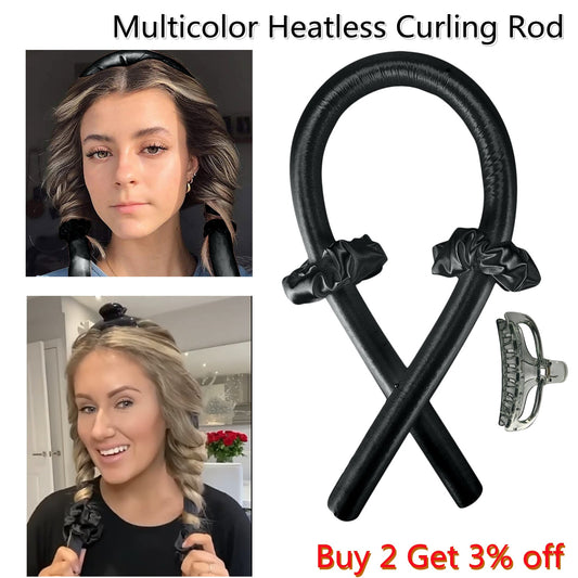 Beauty Heatless Curling Rod Headband Lazy Curler Set