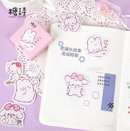 Scrapbooking Stickers Set Kawaii Rabbit Decorative Sticker