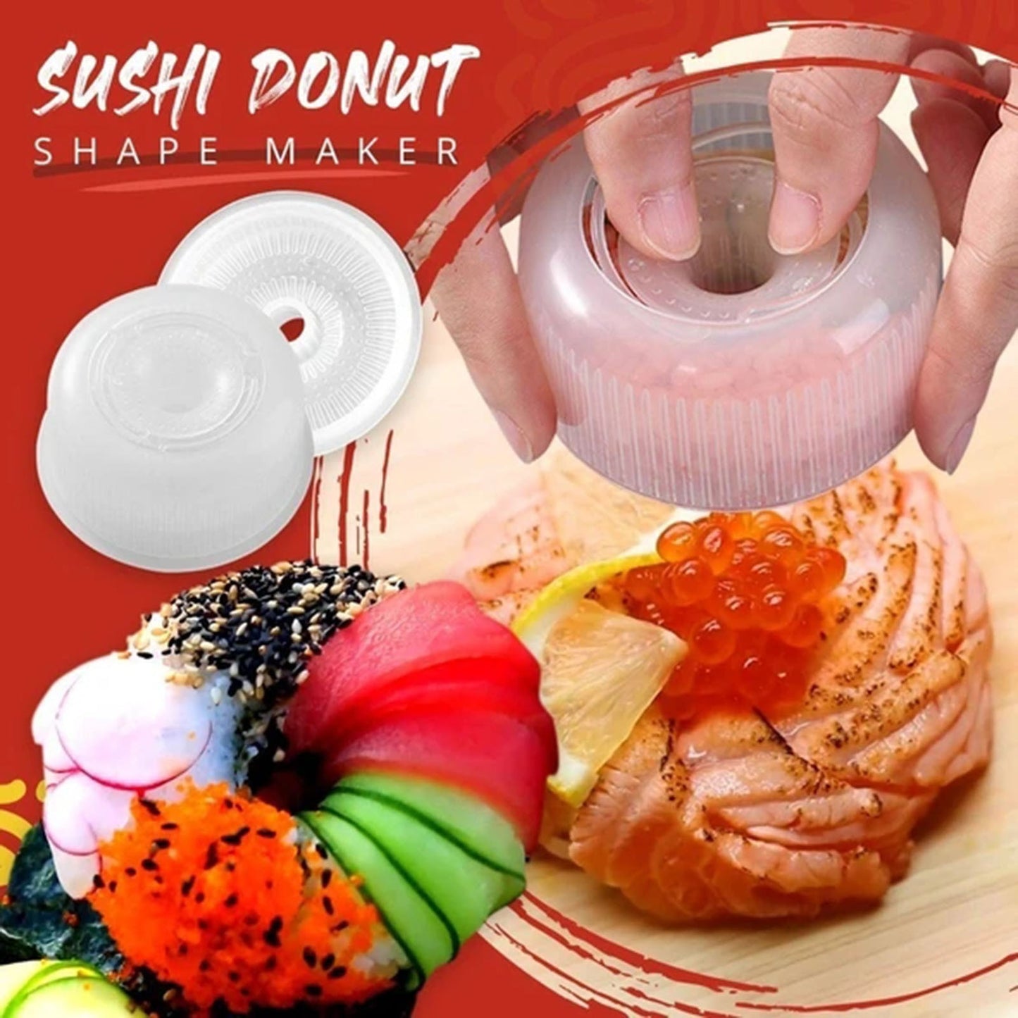 1 to 2 Pieces Creative Sushi Donut Shape Maker