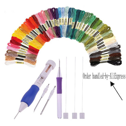 50 colors embroidery thread 3 Needles 2 Threaders Craft