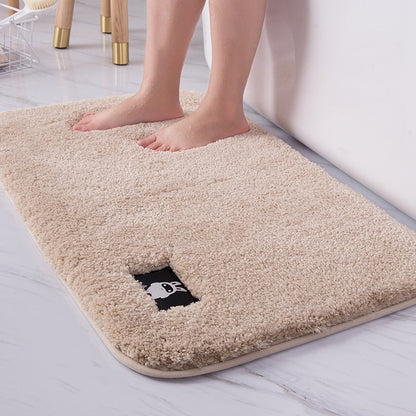 High-hair bathroom toilet door absorbent floor mat