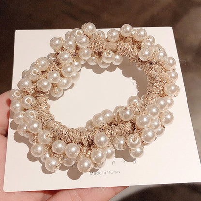 Woman Big Pearl Hair Ties Fashion Korean Style