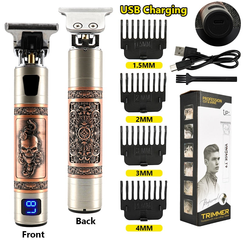 Electric Hair Clipper Man LCD 0mm Shaver Trimmer For Men Barber