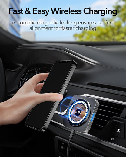 Magnetic Wireless Car Charger Mount Wireless Charger