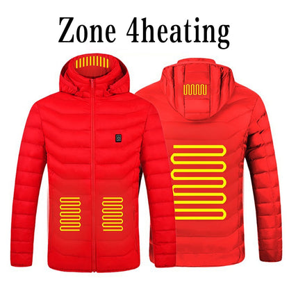 Heated Vest Jacket Washable Usb Charging Hooded