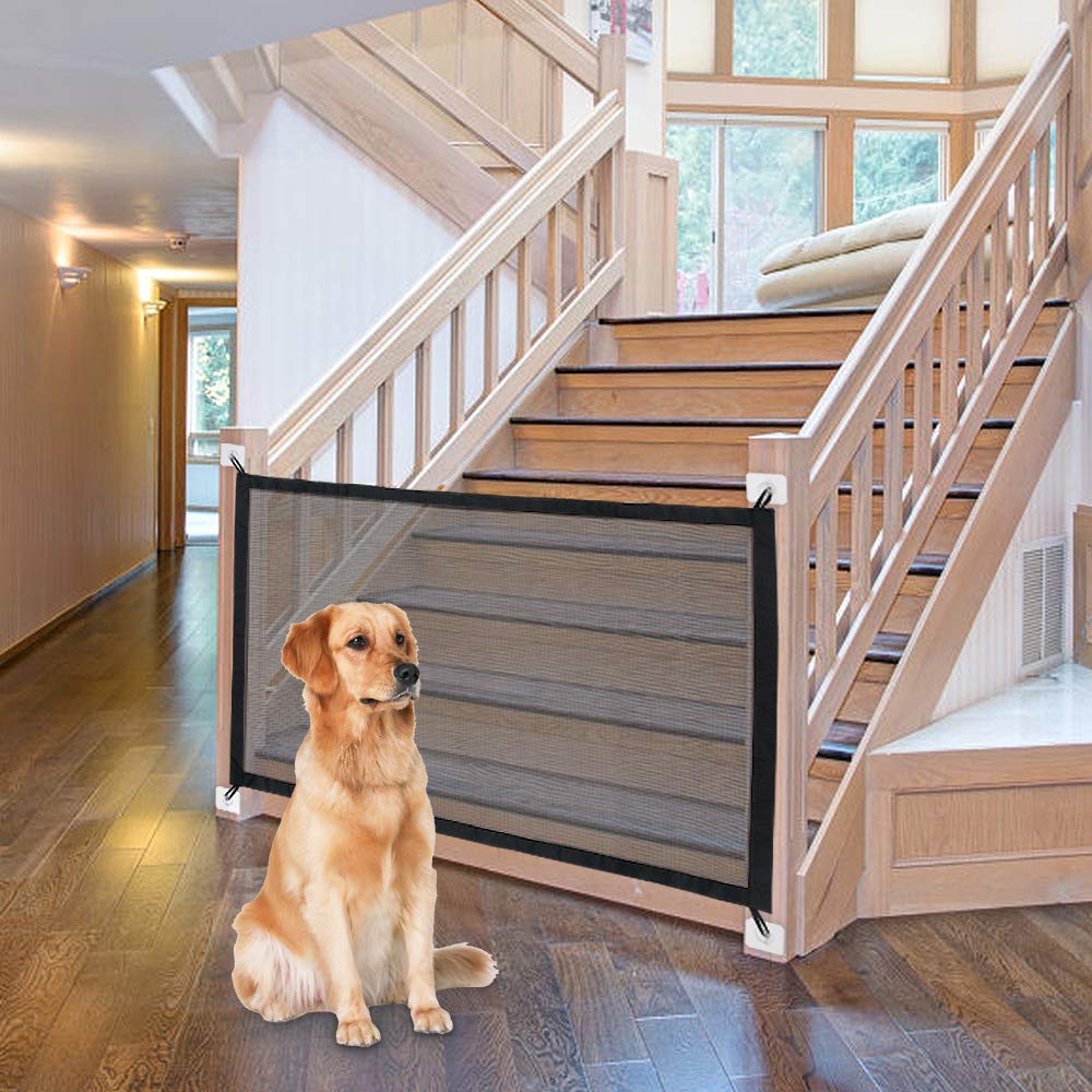 Dog Gate Ingenious Mesh Dog Fence For Indoor and Outdoor Safe Pet
