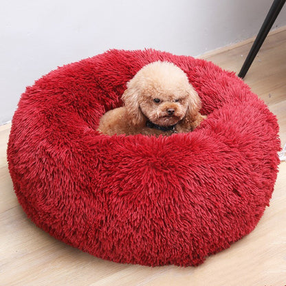 Round Long Plush Super Soft Pet Mat Comfortable Kennel