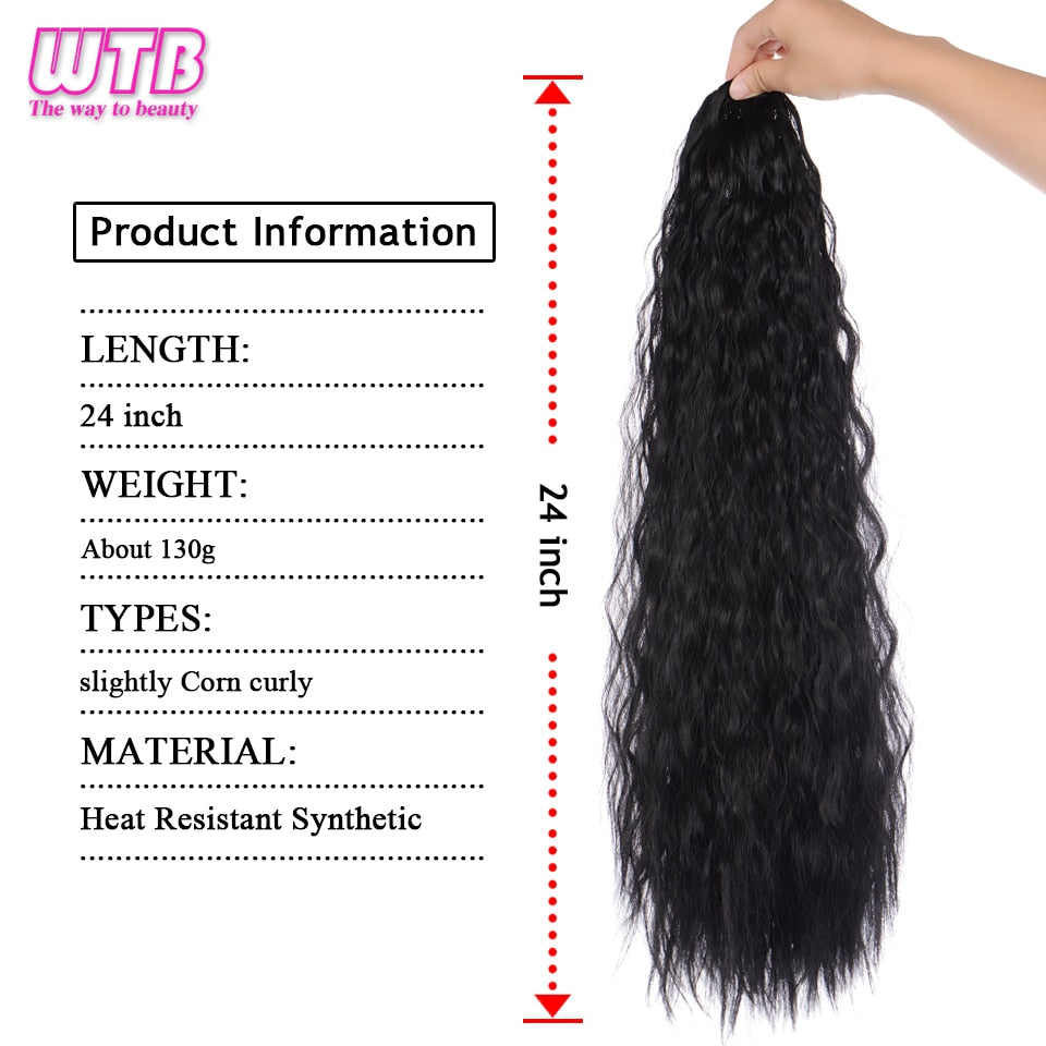 Beauty WTB Long Afro Kinky Curly Ponytail for Women