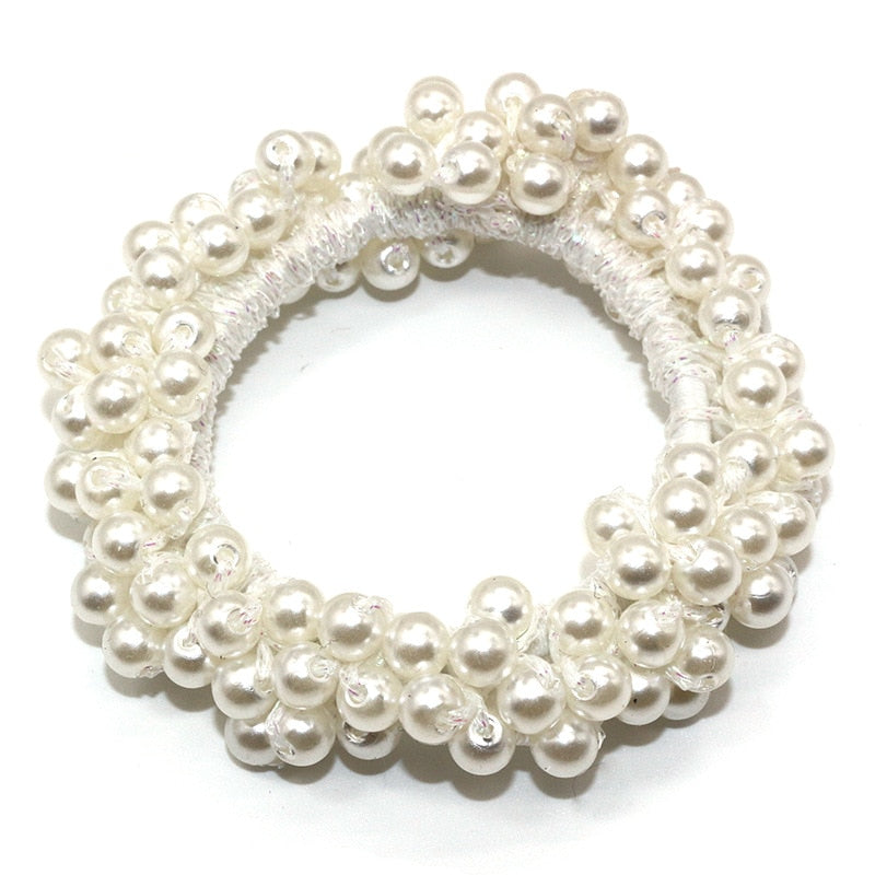 Woman Big Pearl Hair Ties Fashion Korean Style